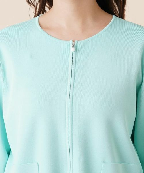 Leilian PLUS HOUSE / レリアンプラスハウス カーディガン・ボレロ | ジップクルーネックカーディガン | 詳細7