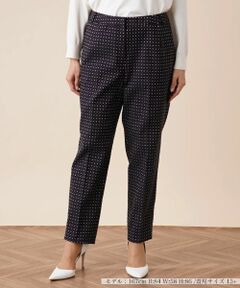Leilian PLUS HOUSE / レリアンプラスハウス その他パンツ | 小紋柄テーパードパンツ