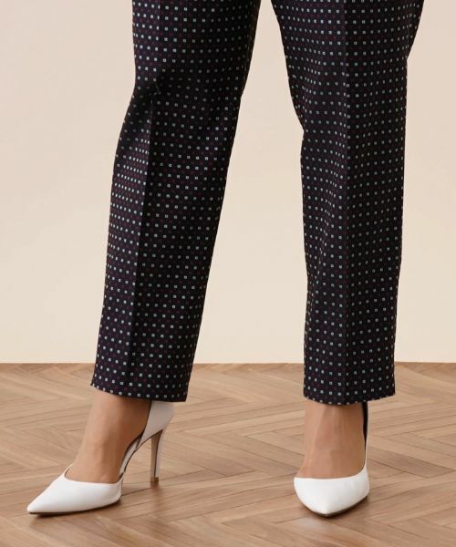 Leilian PLUS HOUSE / レリアンプラスハウス その他パンツ | 小紋柄テーパードパンツ | 詳細10