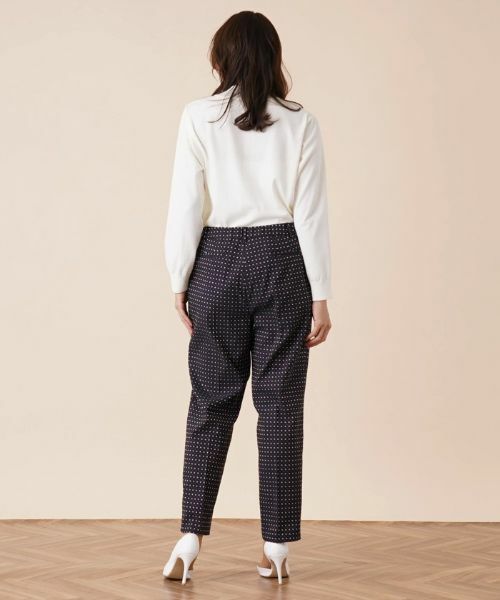 Leilian PLUS HOUSE / レリアンプラスハウス その他パンツ | 小紋柄テーパードパンツ | 詳細3