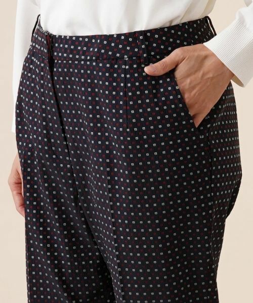 Leilian PLUS HOUSE / レリアンプラスハウス その他パンツ | 小紋柄テーパードパンツ | 詳細8
