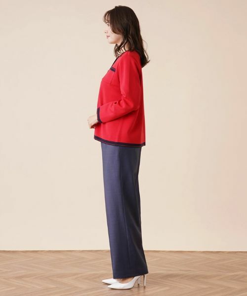 Leilian PLUS HOUSE / レリアンプラスハウス ニット・セーター | 配色トリムクルーネックカーディガン | 詳細12