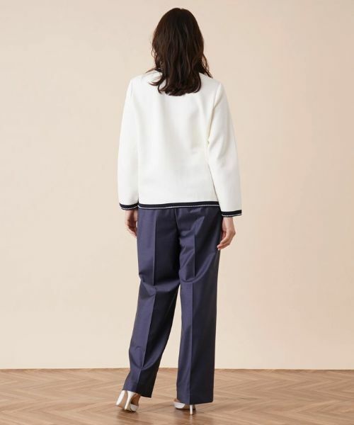 Leilian PLUS HOUSE / レリアンプラスハウス ニット・セーター | 配色トリムクルーネックカーディガン | 詳細3