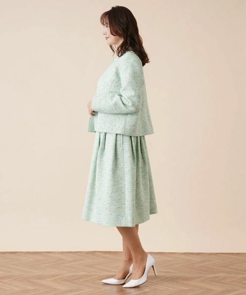 Leilian PLUS HOUSE / レリアンプラスハウス ミニ・ひざ丈スカート | 【セットアップ対応商品】ツイードフレアスカート | 詳細2