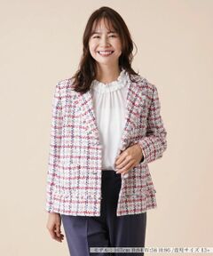 Leilian PLUS HOUSE / レリアンプラスハウス テーラードジャケット | ツイードチェックジャケット【セレモニー】
