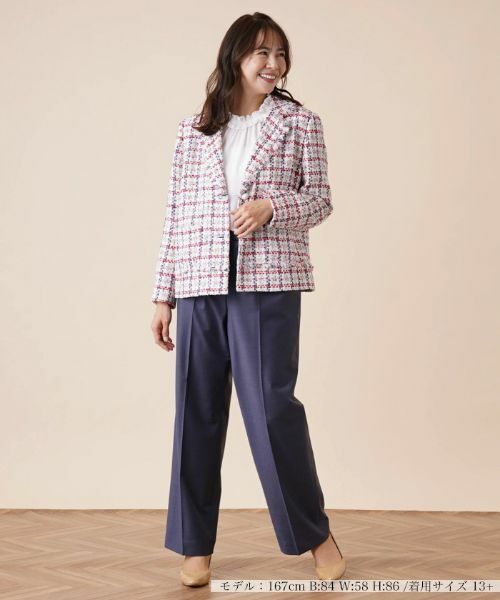 Leilian PLUS HOUSE / レリアンプラスハウス テーラードジャケット | ツイードチェックジャケット【セレモニー】 | 詳細1