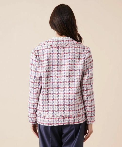 Leilian PLUS HOUSE / レリアンプラスハウス テーラードジャケット | ツイードチェックジャケット【セレモニー】 | 詳細6