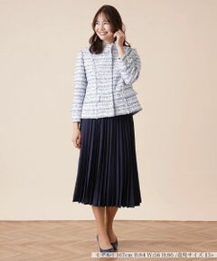 Leilian PLUS HOUSE / レリアンプラスハウス テーラードジャケット | ツイードスタンドカラージャケット【セレモニー】【プラス企画】