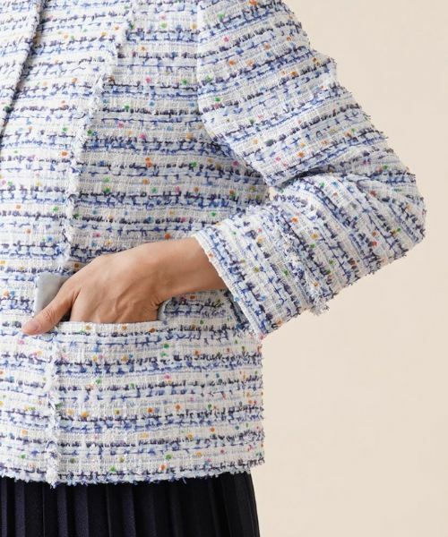 Leilian PLUS HOUSE / レリアンプラスハウス テーラードジャケット | ツイードスタンドカラージャケット【セレモニー】【プラス企画】 | 詳細10