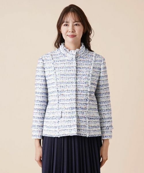 Leilian PLUS HOUSE / レリアンプラスハウス テーラードジャケット | ツイードスタンドカラージャケット【セレモニー】【プラス企画】 | 詳細5