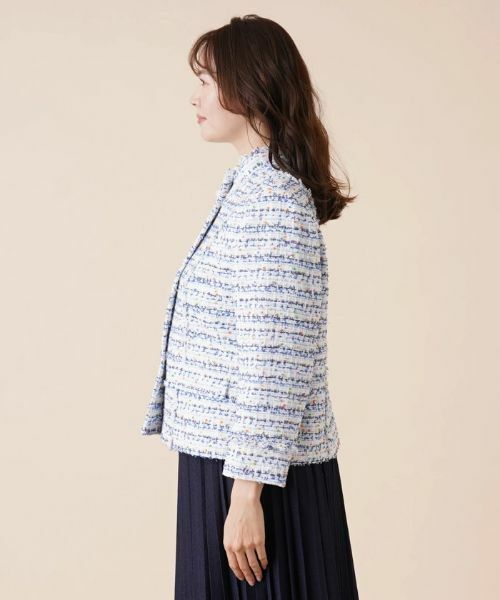 Leilian PLUS HOUSE / レリアンプラスハウス テーラードジャケット | ツイードスタンドカラージャケット【セレモニー】【プラス企画】 | 詳細6