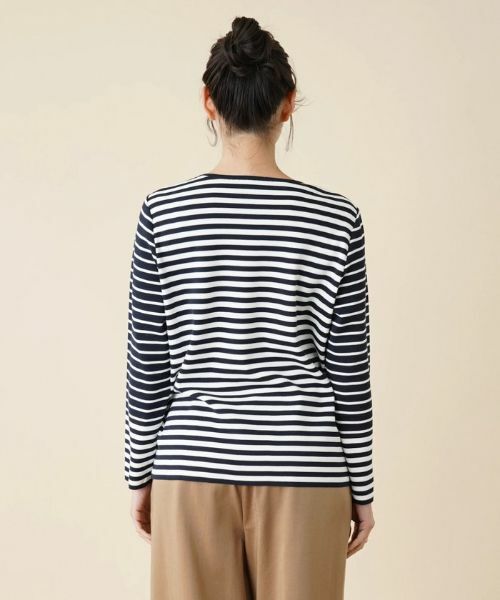 Leilian PLUS HOUSE / レリアンプラスハウス ニット・セーター | 【店舗人気】ボーダー切替クルーネックニット | 詳細6