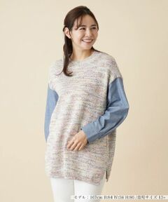 Leilian PLUS HOUSE / レリアンプラスハウス ニット・セーター | レイヤード風ニットプルオーバー