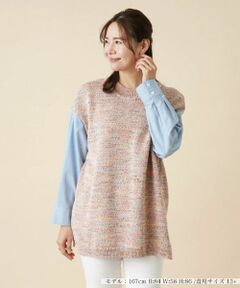 Leilian PLUS HOUSE / レリアンプラスハウス ニット・セーター | レイヤード風ニットプルオーバー