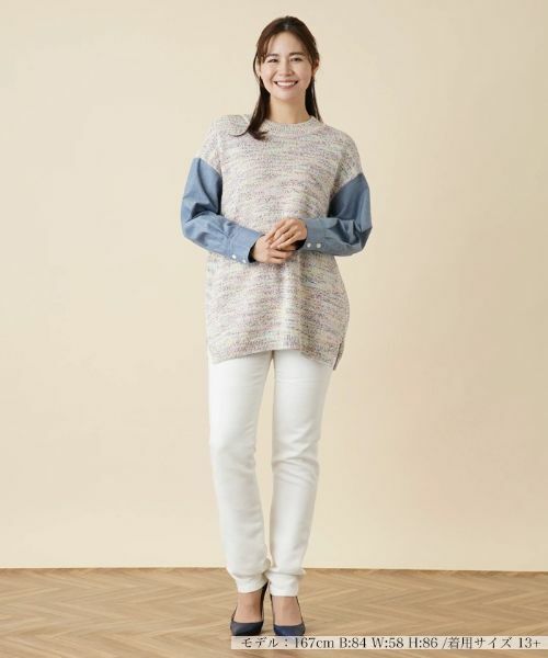 Leilian PLUS HOUSE / レリアンプラスハウス ニット・セーター | レイヤード風ニットプルオーバー | 詳細1