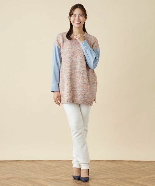 Leilian PLUS HOUSE / レリアンプラスハウス ニット・セーター | レイヤード風ニットプルオーバー | 詳細11