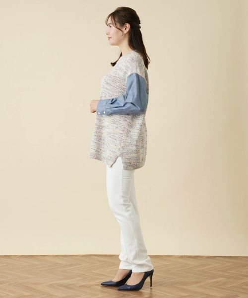 Leilian PLUS HOUSE / レリアンプラスハウス ニット・セーター | レイヤード風ニットプルオーバー | 詳細2