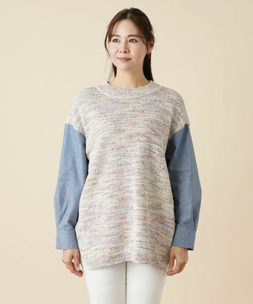 Leilian PLUS HOUSE / レリアンプラスハウス ニット・セーター | レイヤード風ニットプルオーバー | 詳細4