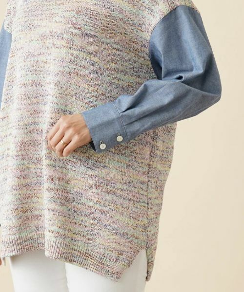 Leilian PLUS HOUSE / レリアンプラスハウス ニット・セーター | レイヤード風ニットプルオーバー | 詳細9