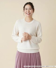 Leilian PLUS HOUSE / レリアンプラスハウス ニット・セーター | ラメクルーネックニット