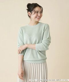 Leilian PLUS HOUSE / レリアンプラスハウス ニット・セーター | ラメクルーネックニット