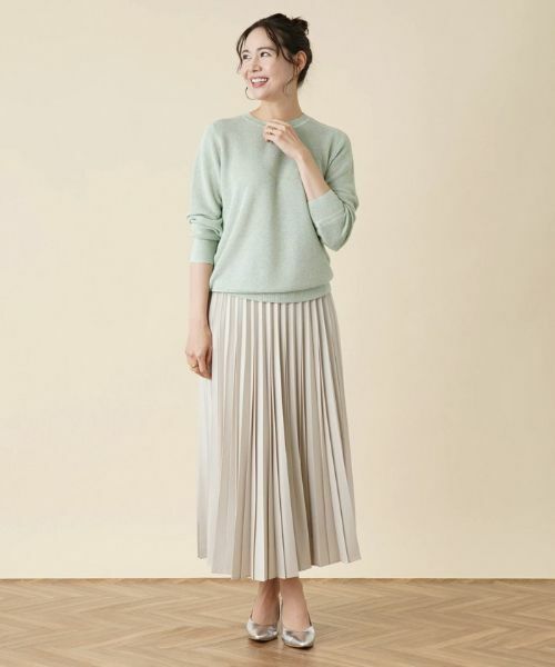 Leilian PLUS HOUSE / レリアンプラスハウス ニット・セーター | ラメクルーネックニット | 詳細1