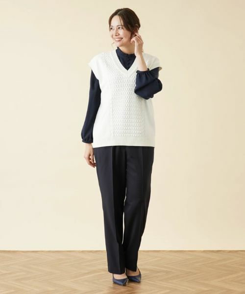 Leilian PLUS HOUSE / レリアンプラスハウス テーラードジャケット | Vネックニットベスト | 詳細12