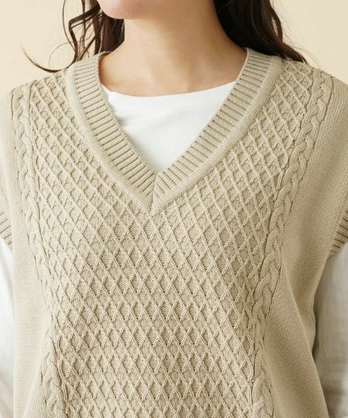 Leilian PLUS HOUSE / レリアンプラスハウス テーラードジャケット | Vネックニットベスト | 詳細7