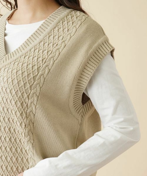 Leilian PLUS HOUSE / レリアンプラスハウス テーラードジャケット | Vネックニットベスト | 詳細9