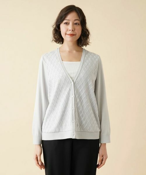 Leilian PLUS HOUSE / レリアンプラスハウス カーディガン・ボレロ | Vネックニットカーディガン | 詳細4