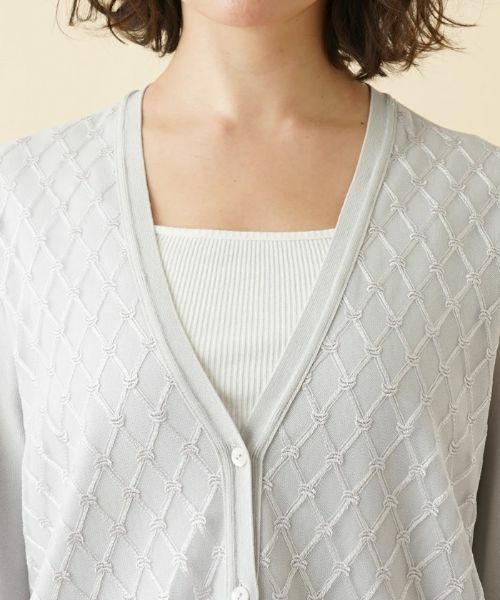 Leilian PLUS HOUSE / レリアンプラスハウス カーディガン・ボレロ | Vネックニットカーディガン | 詳細7