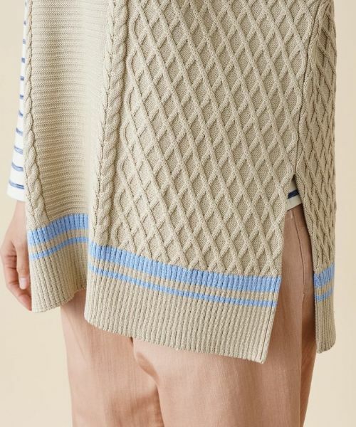 Leilian PLUS HOUSE / レリアンプラスハウス テーラードジャケット | 編地切替ニットベスト【MUSE BY ROCHAS Premiere】 | 詳細10