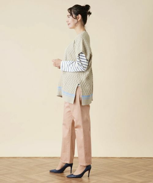 Leilian PLUS HOUSE / レリアンプラスハウス テーラードジャケット | 編地切替ニットベスト【MUSE BY ROCHAS Premiere】 | 詳細2