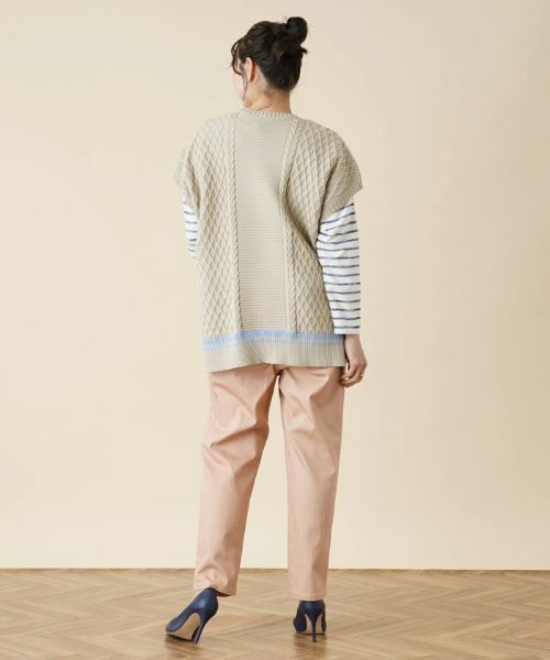 Leilian PLUS HOUSE / レリアンプラスハウス テーラードジャケット | 編地切替ニットベスト【MUSE BY ROCHAS Premiere】 | 詳細3