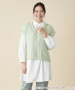 Leilian PLUS HOUSE / レリアンプラスハウス テーラードジャケット | Vネックニットベスト