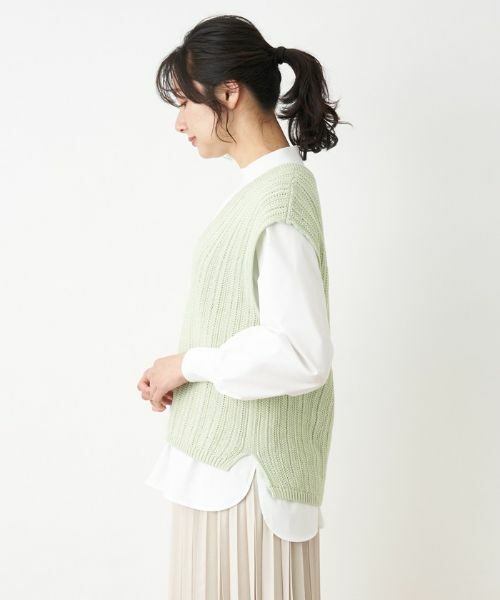 Leilian PLUS HOUSE / レリアンプラスハウス テーラードジャケット | Vネックニットベスト | 詳細12