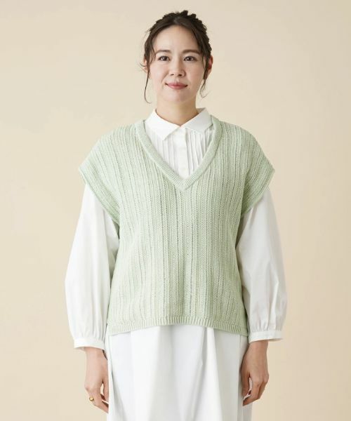 Leilian PLUS HOUSE / レリアンプラスハウス テーラードジャケット | Vネックニットベスト | 詳細4