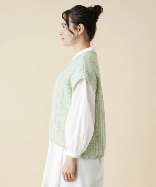 Leilian PLUS HOUSE / レリアンプラスハウス テーラードジャケット | Vネックニットベスト | 詳細5