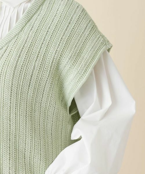 Leilian PLUS HOUSE / レリアンプラスハウス テーラードジャケット | Vネックニットベスト | 詳細9