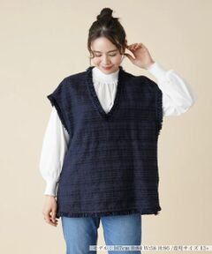 Leilian PLUS HOUSE / レリアンプラスハウス テーラードジャケット | ツイードベスト