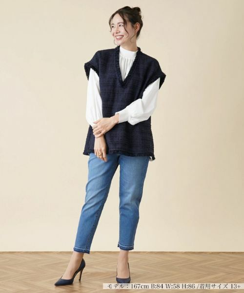 Leilian PLUS HOUSE / レリアンプラスハウス テーラードジャケット | ツイードベスト | 詳細1