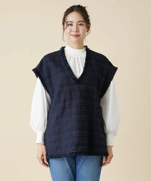 Leilian PLUS HOUSE / レリアンプラスハウス テーラードジャケット | ツイードベスト | 詳細4