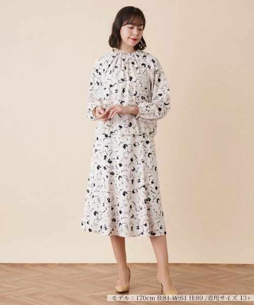 Leilian PLUS HOUSE / レリアンプラスハウス シャツ・ブラウス | 【セレモニー】【セットアップ対応商品】洗えるスモックブラウス | 詳細1