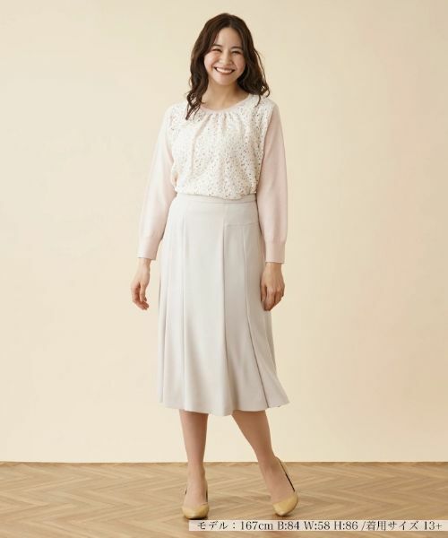 Leilian PLUS HOUSE / レリアンプラスハウス ミニ・ひざ丈スカート | ボックスプリーツミディスカート | 詳細1