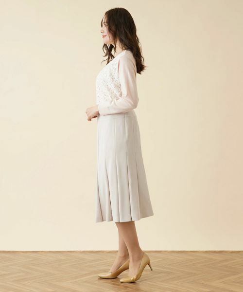Leilian PLUS HOUSE / レリアンプラスハウス ミニ・ひざ丈スカート | ボックスプリーツミディスカート | 詳細2