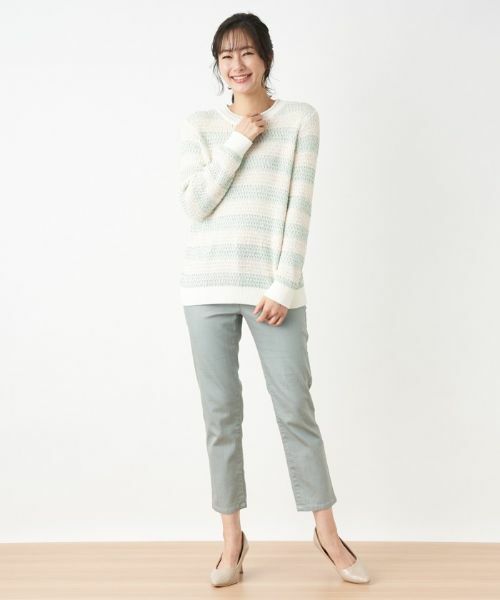 Leilian PLUS HOUSE / レリアンプラスハウス ニット・セーター | ボーダークルーネックニット | 詳細11