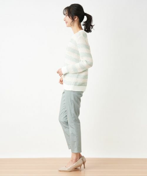 Leilian PLUS HOUSE / レリアンプラスハウス ニット・セーター | ボーダークルーネックニット | 詳細12