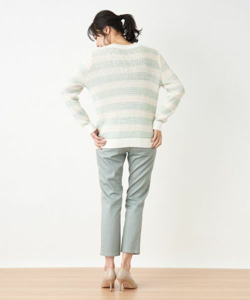 Leilian PLUS HOUSE / レリアンプラスハウス ニット・セーター | ボーダークルーネックニット | 詳細15