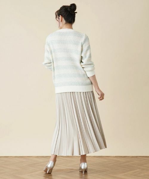 Leilian PLUS HOUSE / レリアンプラスハウス ニット・セーター | ボーダークルーネックニット | 詳細3