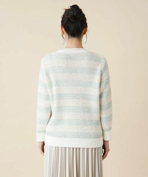 Leilian PLUS HOUSE / レリアンプラスハウス ニット・セーター | ボーダークルーネックニット | 詳細6